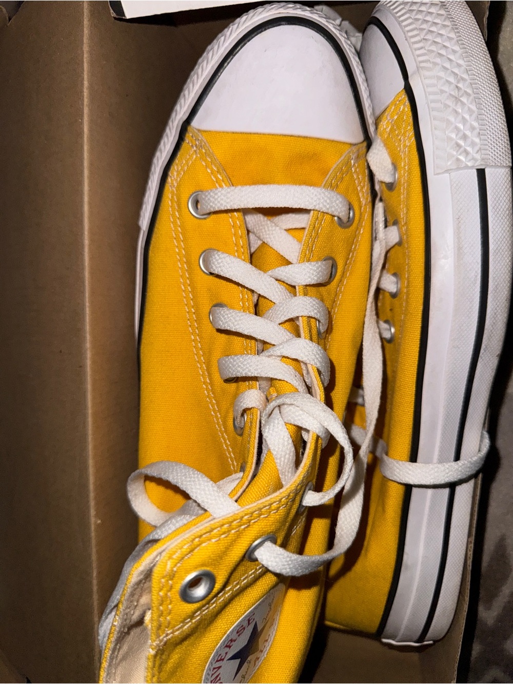yellow chrome converse
